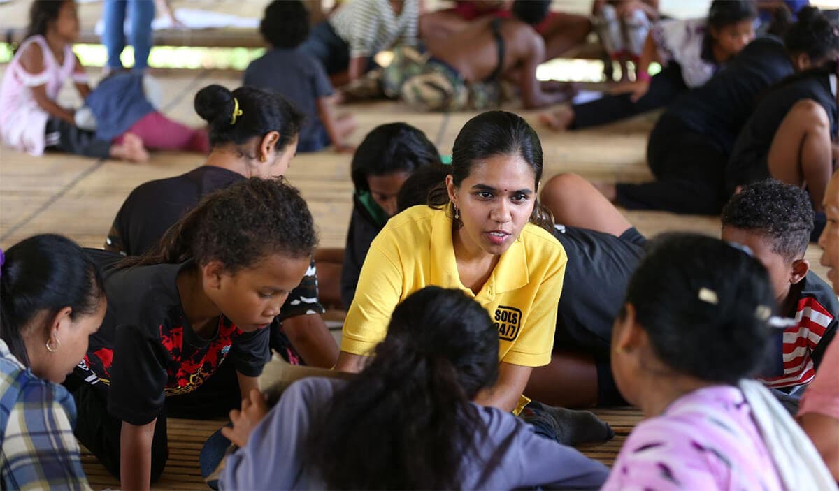 SOLS ASLI community centre training session